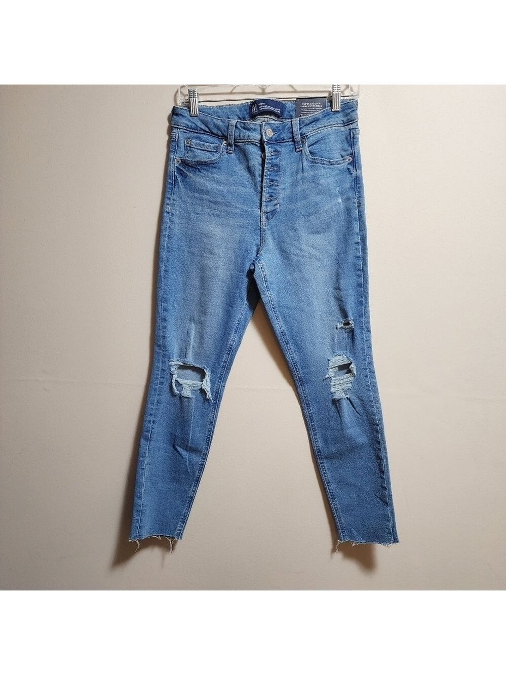 Gap high rose universal legging super skinny distressed jeans color blue 8/29S